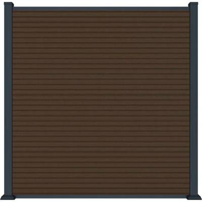 Rojaplast MODERN plotový panel WPC 180x180 cm HORIZONTÁLNÍ i VERTIKÁLNÍ a koncovky - teak