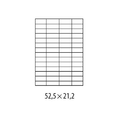 Etikety univerzálne 52,5x21,2mm Etibox A4 100 hárkov AG119772