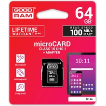 GOODRAM microSDXC Class 10 64GB M1AA-0640R12
