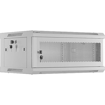 Lanberg rack cabinet 19" wall-mount 4U/600x450 with perforated door grey (flat pack) (WF01-6404-23S)