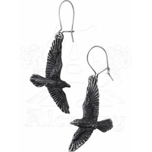 Alchemy gothic Обици Black Raven - ALCHEMY GOTHIC - E333