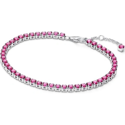 PANDORA tenisový Nadčasový ružový náramok 591469C04