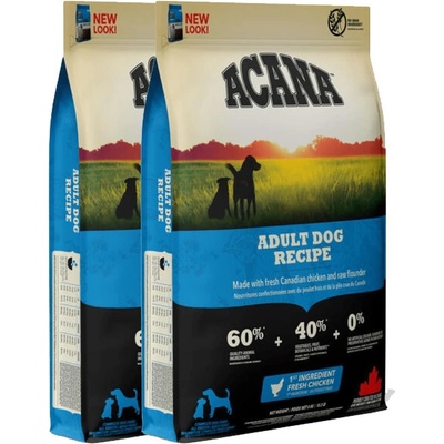 AcanaHeritage Adult Dog 2 x 17 kg