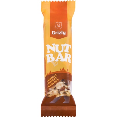 Grizly Nut bar mandle kešu lieskové orechy 40 g