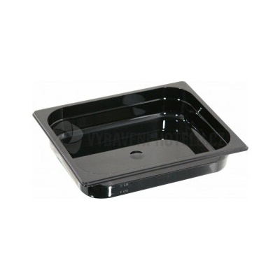 Gastronádoba GN 1/2 polykarbonát čierna 4 l, hĺbka 6,5 cm 3121014