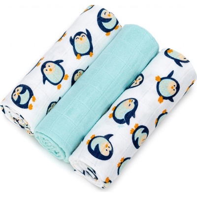 T-tomi BIO Bambusové 70 x 70 Penguins / tučňáci 3 ks