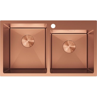 Mexen Xorin мивка от неръждаема стомана с 2 отделения 780 x 450 мм, мед - 6441782000-65 (6441782000-65)