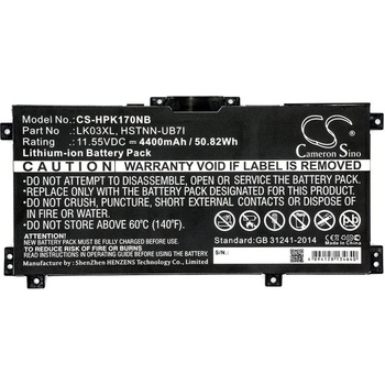 Cameron Sino Батерия за лаптоп HP Envy 17-AE010NC, Envy X360 15-BP008UR HSTNN-UB71 LiIon 11.55V 4400 mAh CAMERON SINO