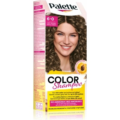 Schwarzkopf Palette Color Shampoo tónovací šampon odstín 6-0 Light Brown 50 ml