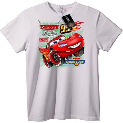 NOONEBRAND Тениска Cars Lightning McQueen - 4XL, White