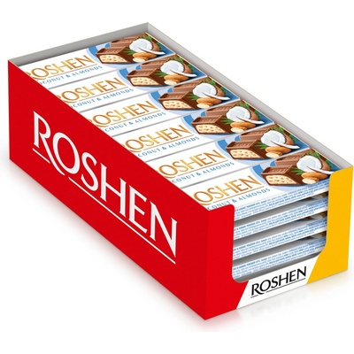 Roshen Mléčná tyčinka s kokosovo-mandlovou náplní 38 g – Zboží Dáma
