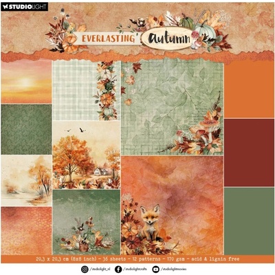 Blok podkladových papírů Studio Light "Everlasting Autumn", 20,3x20,3 cm, 36 l.