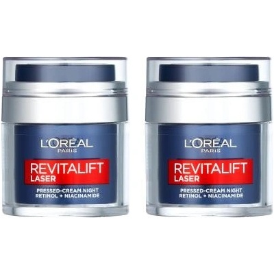 L'Oréal Paris Revitalift Laser Pressed-Cream Night sada 2x nočný pleťový krém 50 ml