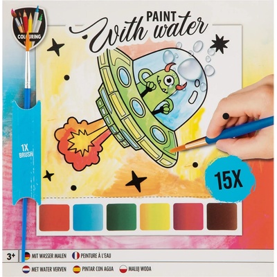 Grafix Блок за оцветяване с вода Извънземно, с включена четка (5525100153)
