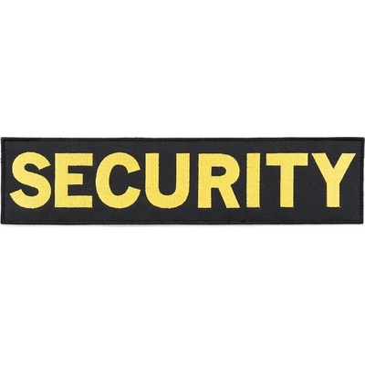 NAVYS Nášivka SECURITY velká ČERNÁ se žlutou nití