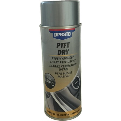 Presto Teflon PTFE DRY sprej - suché mazanie kovu a plastov - suché mazivo - 400 ml