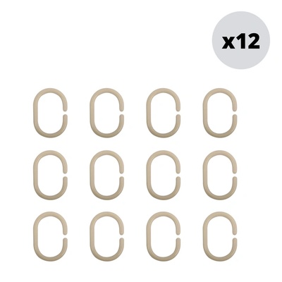 MSV ХАЛКИ ЗА ЗАВЕСА ЗА БАНЯ msv К-КТ 12бр ПЯСЪК (140851)