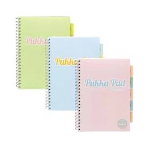 Pukka Pad Тетрадка със спирала A4 100 листа 5 теми Pastel