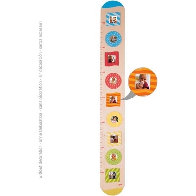 Goki drevený rastový meter s fotorámikmi I