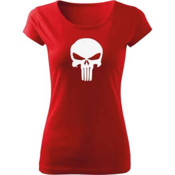 Image 1 of DRAGOWA дамска тениска с къс ръкав, Punisher, червена, 150г/м2 (5020)