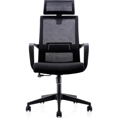 Директорски стол RFG Smart HB, дамаска и меш, Tilt механизъм, до 120 kg, черна седалка, черна облегалка