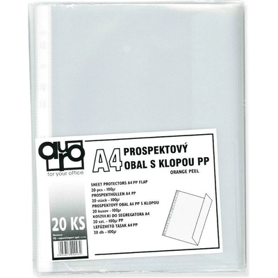 Auro Office eurofolie A4 s klopou, 100 µm, PP, hladké - 20 ks
