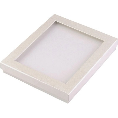 Prima-obchod Krabička s průhledem polstrovaná 16x19 cm, barva 3 ecru