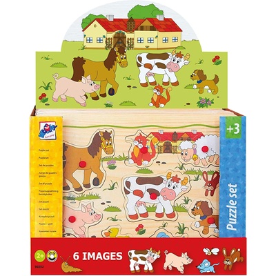 Woodyland Детски пъзел Woody - 6 вида, асортимент (90252)