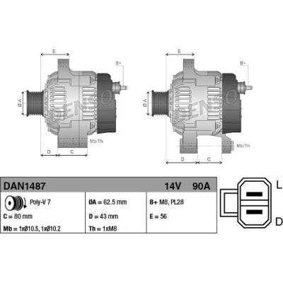 DENSO Generátor DAN1487