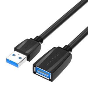 Vention USB 3.0, (удължител, черен), 1, 5 м, кабел