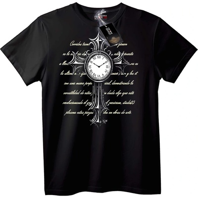 NOONEBRAND Тениска Кръст Часовник - M, Black