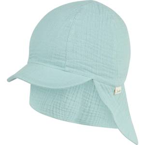 Sterntaler Детска шапка с козирка Sterntaler Kids' Peaked Cap with Neck Flap Muslin Cap - Helltürkis - размер 53 cm (904-3661-0614)