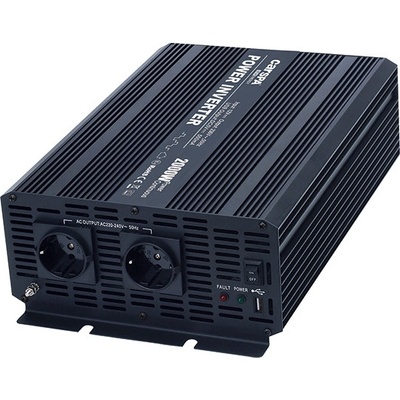 Carspa CAR2K-12, 12V/230V, 2000W, USB, modifikovaná sinus