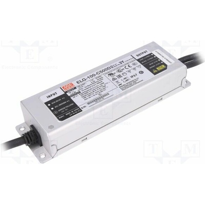 MEAN WELL ELG-100-C500D2-3Y Napájecí zdroj: spínaný; LED; 100W; 100÷200VDC; 500mA; 100÷305VAC