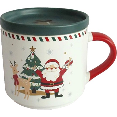 TORO Vánoční keramický hrnek s víčkem Santa 400 ml – Hledejceny.cz