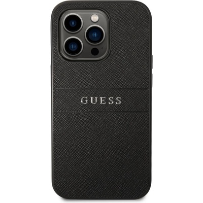 GUESS Гръб Guess PU Leather Saffiano Case за iPhone 14 Pro Max - Черен