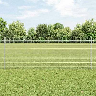 vidaXL Svařovaná drátěná plotovina s tyčkami 100 x 0,8 m Stříbrná