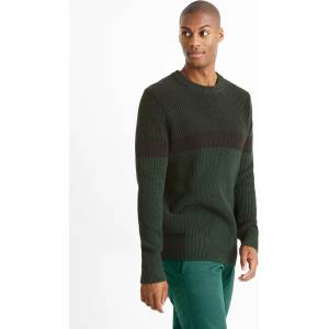 Celio Тъмнозелен мъжки пуловер Celio Ceriblock Celio | Zelen | МЪЖЕ | S
