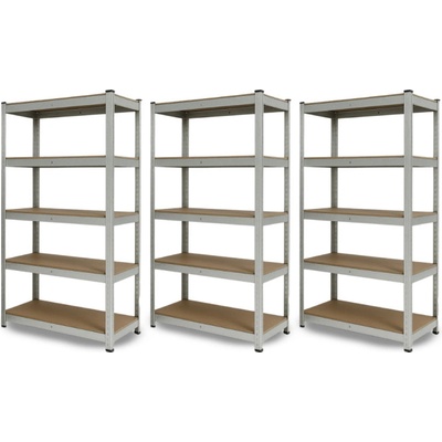 IQ Garden 3 x Regál 180 x 80 x 40 5 polic pozink 319903
