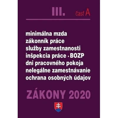 Zákon y 2020 III. časť A SK