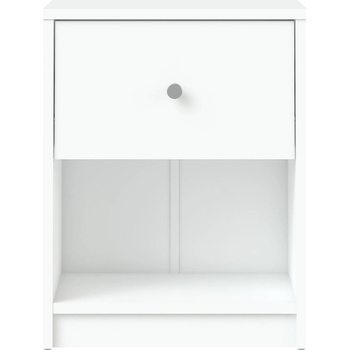 Tvilum Бяло нощно шкафче с рафтове May - Tvilum (7033149)