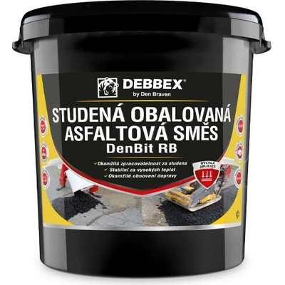 DEBBEX by Den Braven DenBit RB - Studená obalovaná asfaltová směs Varianta: 25 kg kbelík černá 90012A