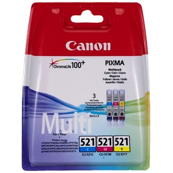 Canon КОМПЛЕКТ ГЛАВИ CANON PIXMA iP 3600 / 4600 / MP540 / MP620 / MP630 / MP980 - Multi pack 3 ink tank - CLI-521C / 521M / 521Y - P№ 2934B010 (2934B010)