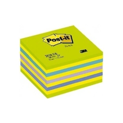 POST-IT Bloček kocka Post-it 76x76 neónová zelená mix (MM202820)