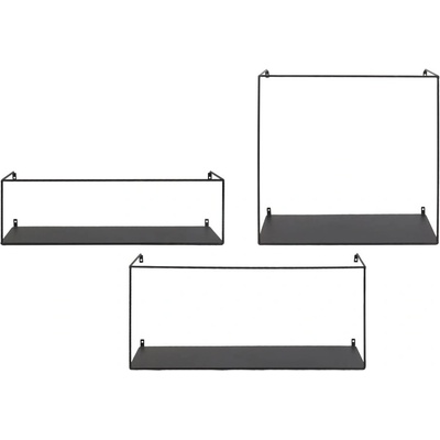House Nordic Черни метални стенни рафтове в комплект от 3 бр. 40 cm Ulmo - House Nordic (4293011)