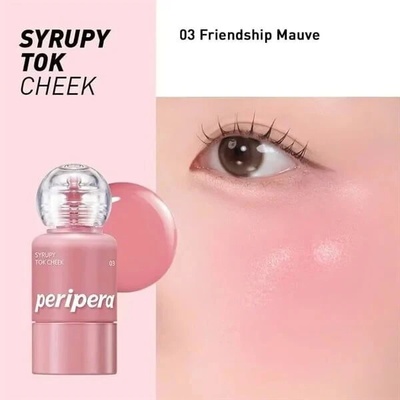 Peripera Syrupy Tok Cheek 03 Friendship Mauve prirodzená lícenka pre svieži vzhľad 9 g