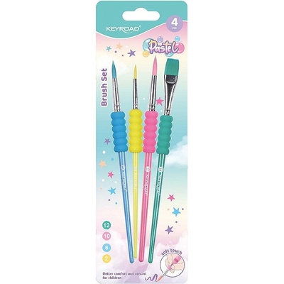 Sada štetcov KEYROAD pastel, penový úchop