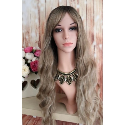 Wigorous Anita - dlhá hnedá blond ombre vlnitá parochňa s ofinou