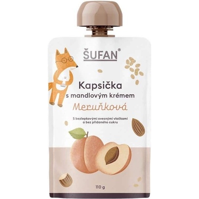 ŠUFAN Kapsička s mandlovým krémem meruňková 110 g – Zboží Dáma