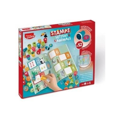 Maped Creativ Colorful Stamps Letters and Animals